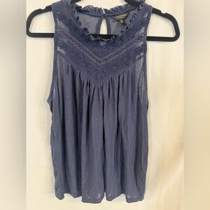 Lucky Brand Sleeveless Navy Blouse